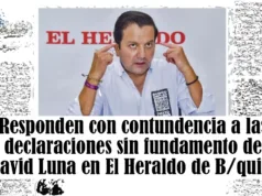 Responden con contundencia a las declaraciones sin fundamento de David Luna en El Heraldo de Barranquilla Responden con contundencia a las declaraciones sin fundamento de David Luna en El Heraldo de Barranquilla