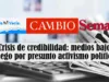 Crisis de credibilidad: medios bajo fuego por presunto activismo político Crisis de credibilidad: medios bajo fuego por presunto activismo político